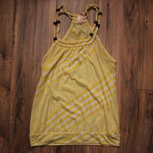No Boundaries Yellow White Strip Swim Cover Up M